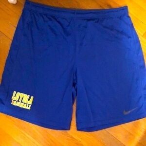 Nike dry fit blue Loyola Baseball athletic shorts size XL